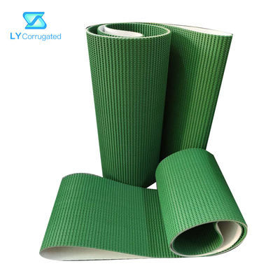 المموج الكرتون الأخضر PVC يميل الحزام الناقل لمكدس سلة السيارات