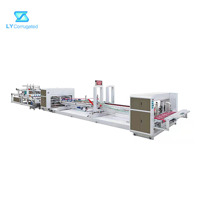 130m / min Jumbo Up Folder Gluer Machine لتغليف صندوق الكرتون المموج