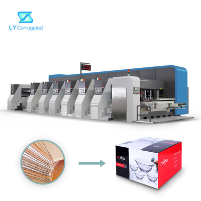 TUV Flexo Printer Slotter Machine بلونين 5000KG لصندوق تغليف علبة كرتون
