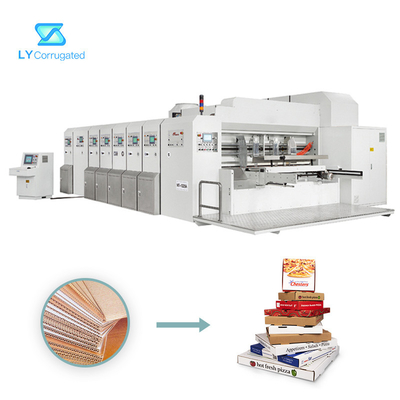TUV Flexo Printer Slotter Machine بلونين 5000KG لصندوق تغليف علبة كرتون